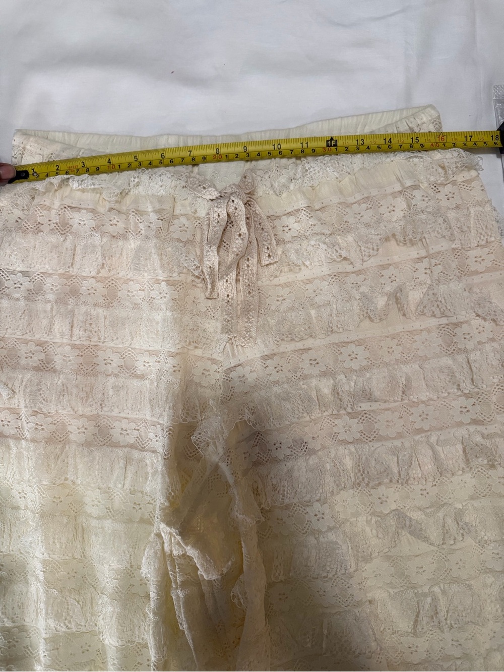 POL Cream Ruffle Wide-Leg Pants - Picture 3 of 5